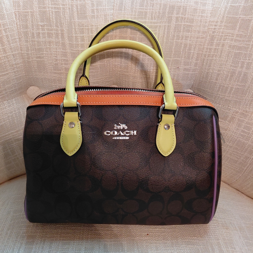 Coach Brown and Yellow Women's Bag